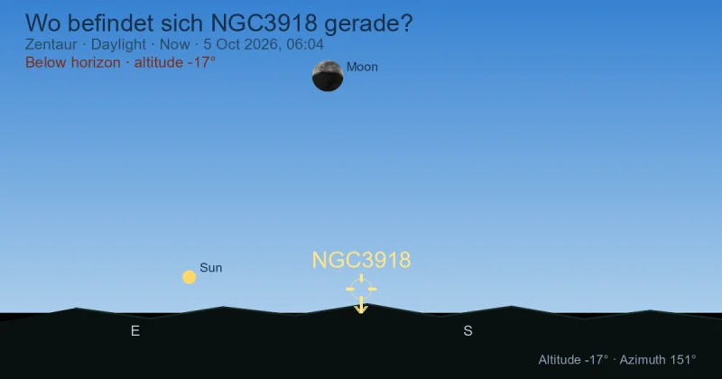 Wo befindet sich NGC3918 gerade?