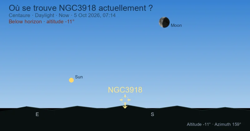 Où se trouve NGC3918 actuellement ?