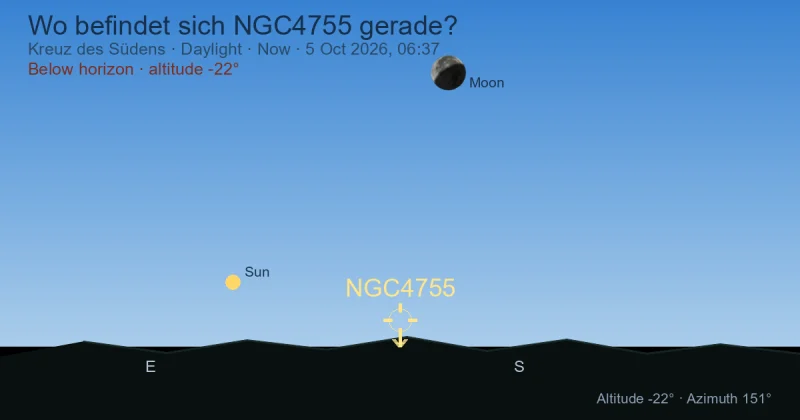 Wo befindet sich NGC4755 gerade?