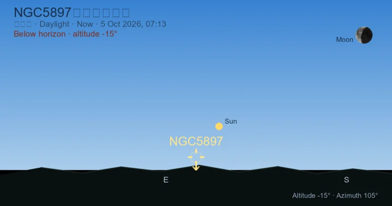 NGC5897现在在哪里？