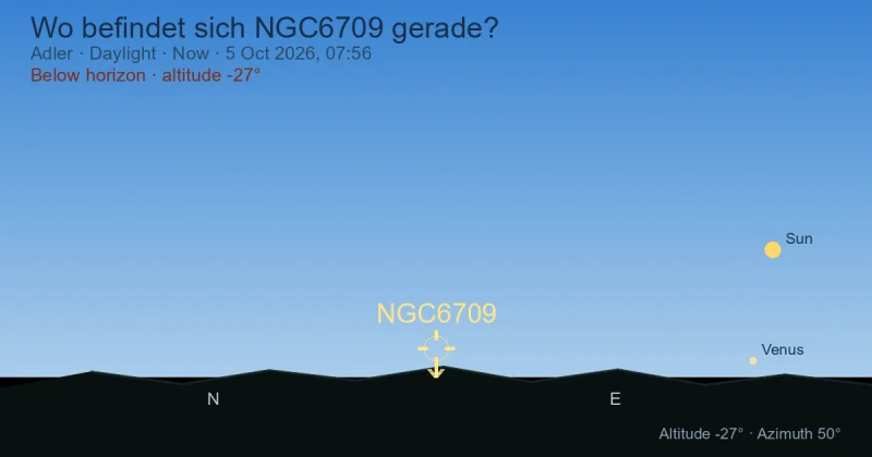 Wo befindet sich NGC6709 gerade?
