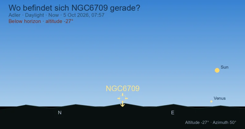 Wo befindet sich NGC6709 gerade?