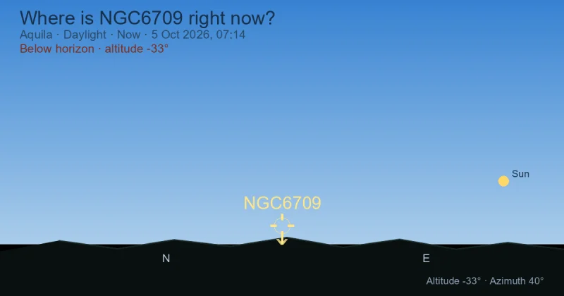 Where is NGC6709 right now?