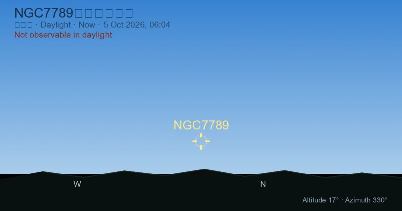 NGC7789现在在哪里?