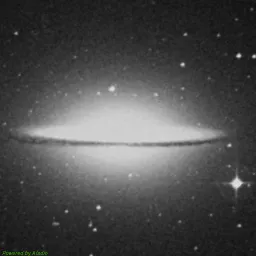 M104 — blue-filter image