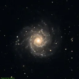 M74 — composite color image